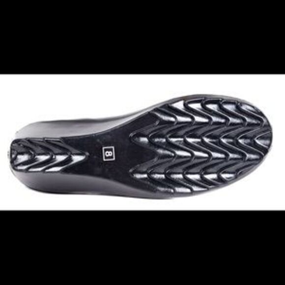 Women Rubber Rain Boots /w Wedge Heels & Tassels Rainboots - Picture 4 of 4